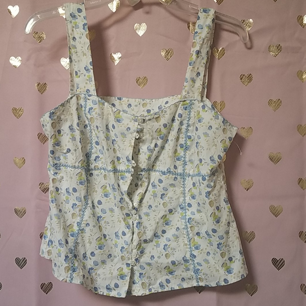 White button cami shirt